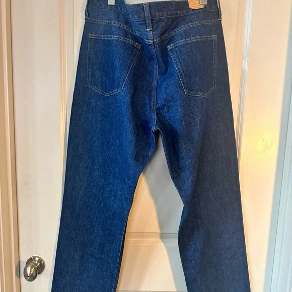 NEW J. Crew Classic Straight Leg Dark Wash Cotton Jeans, Size 36W/32L